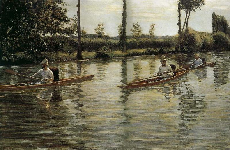 Racing boat, Gustave Caillebotte